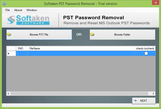 Softaken PST Password Removal Software