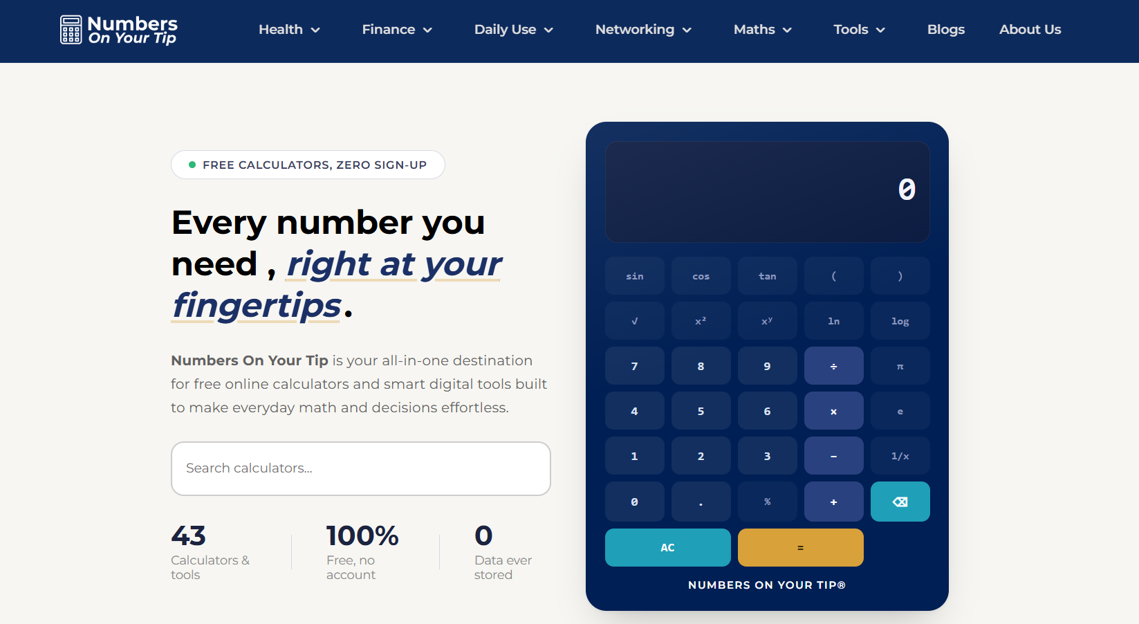 Numbers On Your Tip